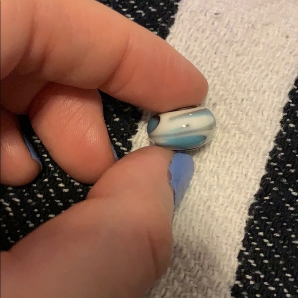 4/$20 Blue & White Sterling Silver Charm - Picture 2 of 3